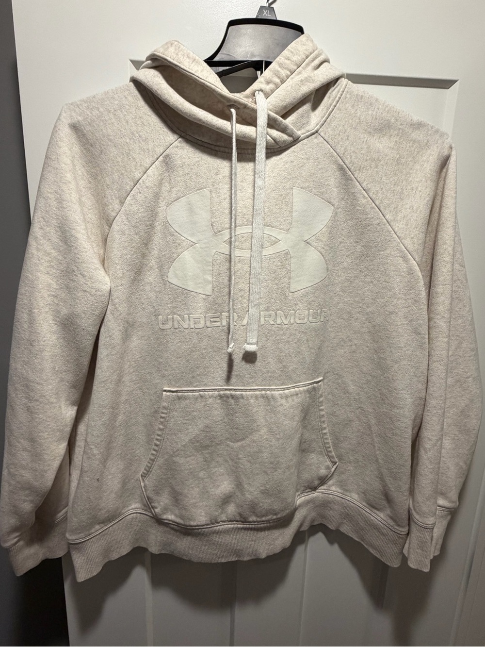 Under Armour Cream Logo Hoodie Sweater